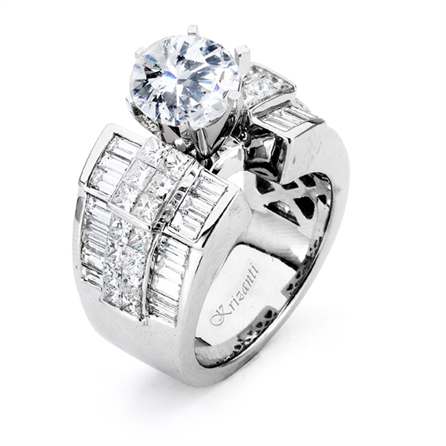 18KTW INVISIBLE SET ENGAGEMENT RING  2.90CT